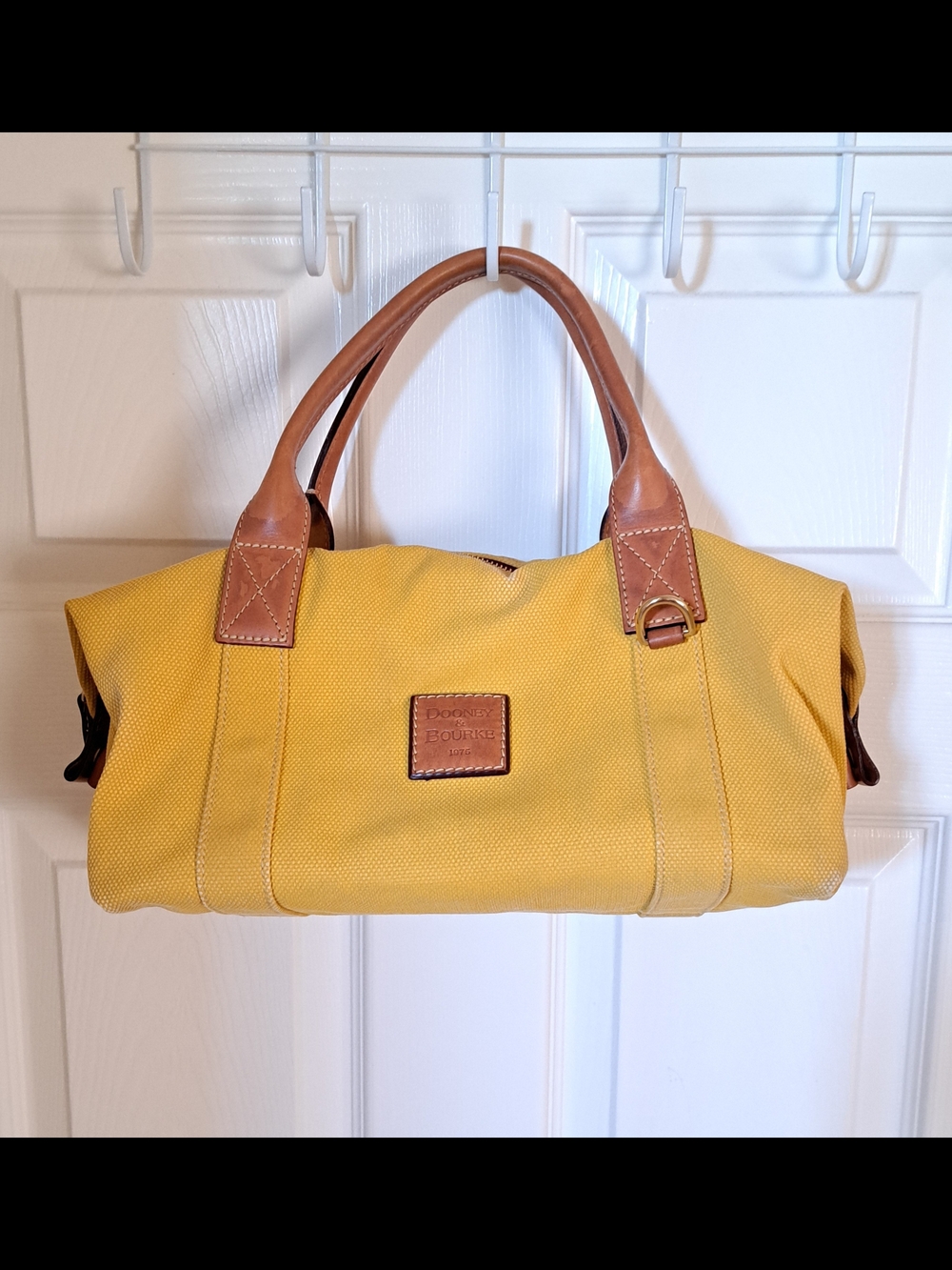 Vintage Dooney & Bourke Yellow Duffel  Canvas Bag